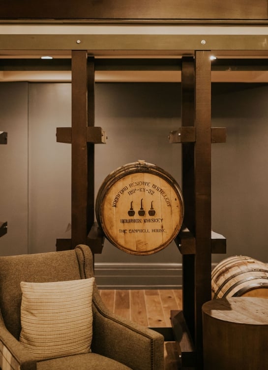 Barrels of bourbon
