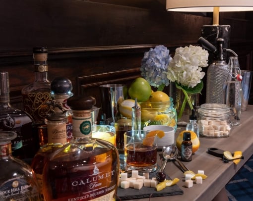 Bourbon bottles