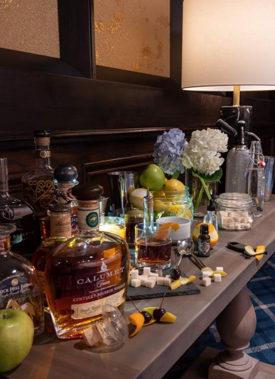 Bourbon bottles