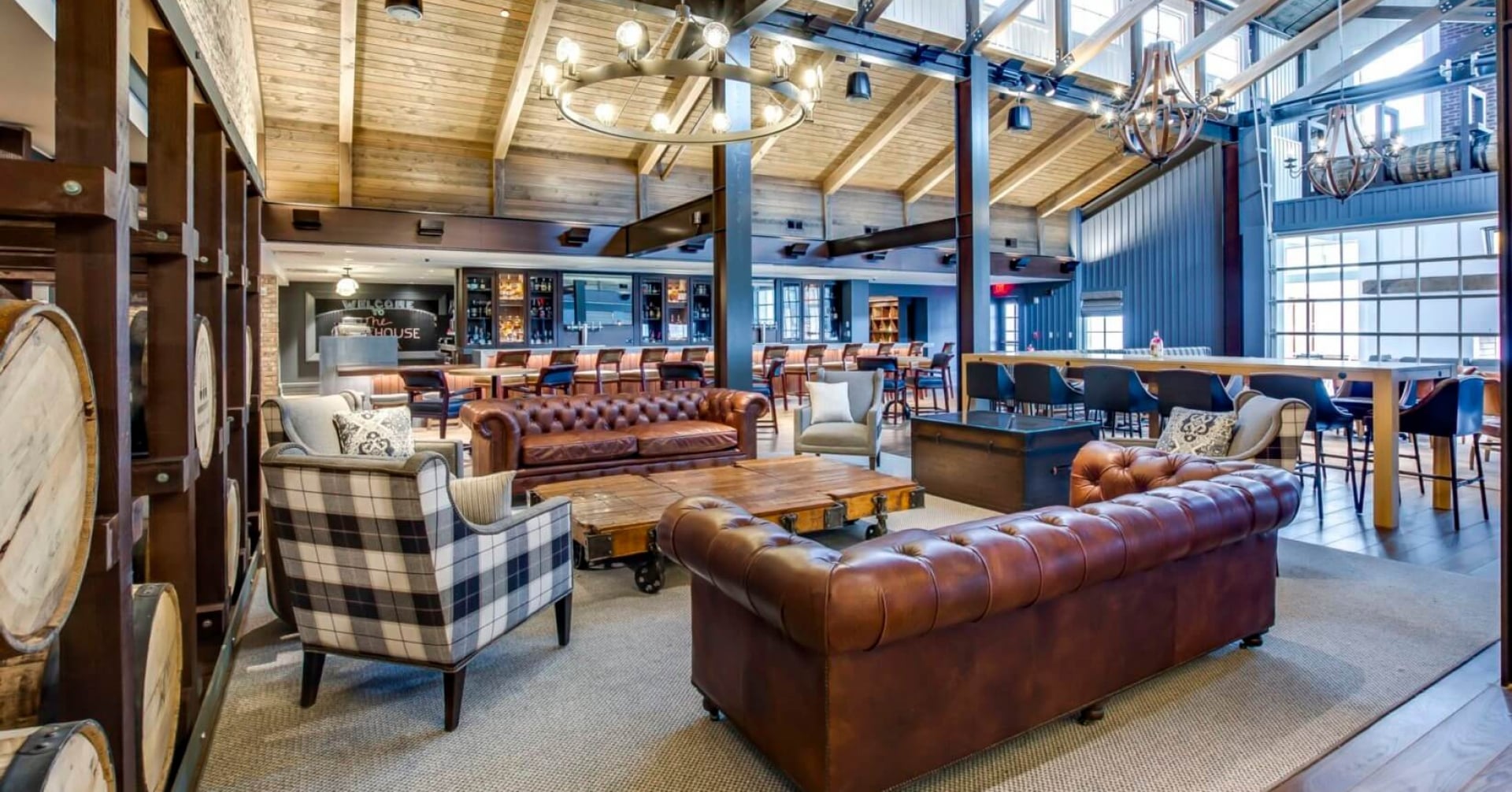 View of rackhouse dining area