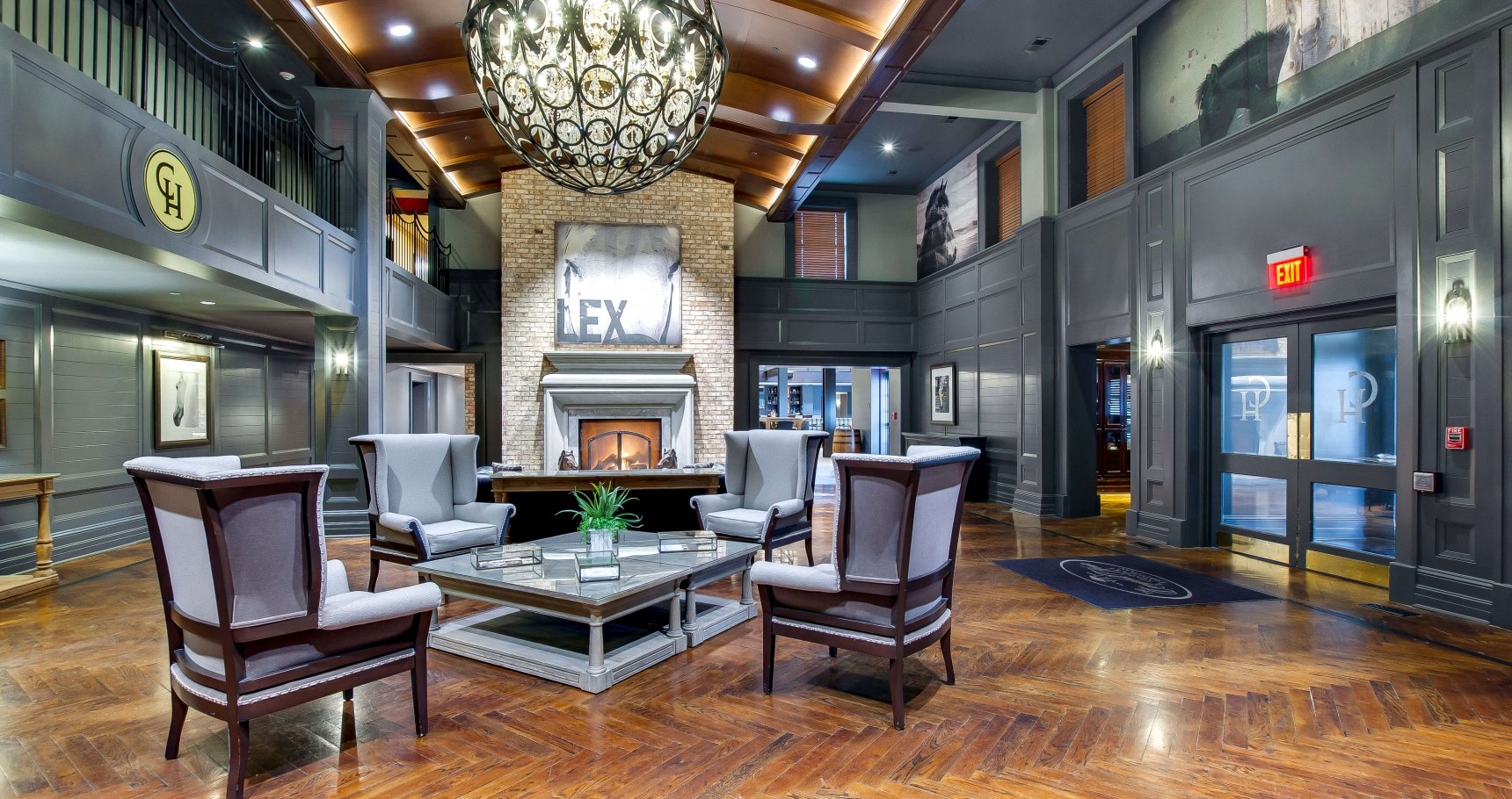 Cambell House Lobby Fireplace