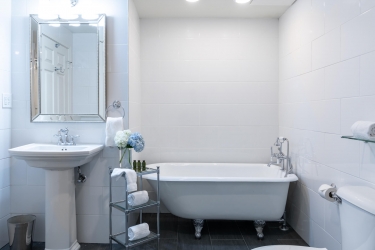 Bathroom with soaker tub