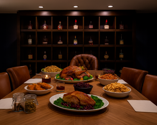 Thanksgiving Feast in Elegant Setting (1)